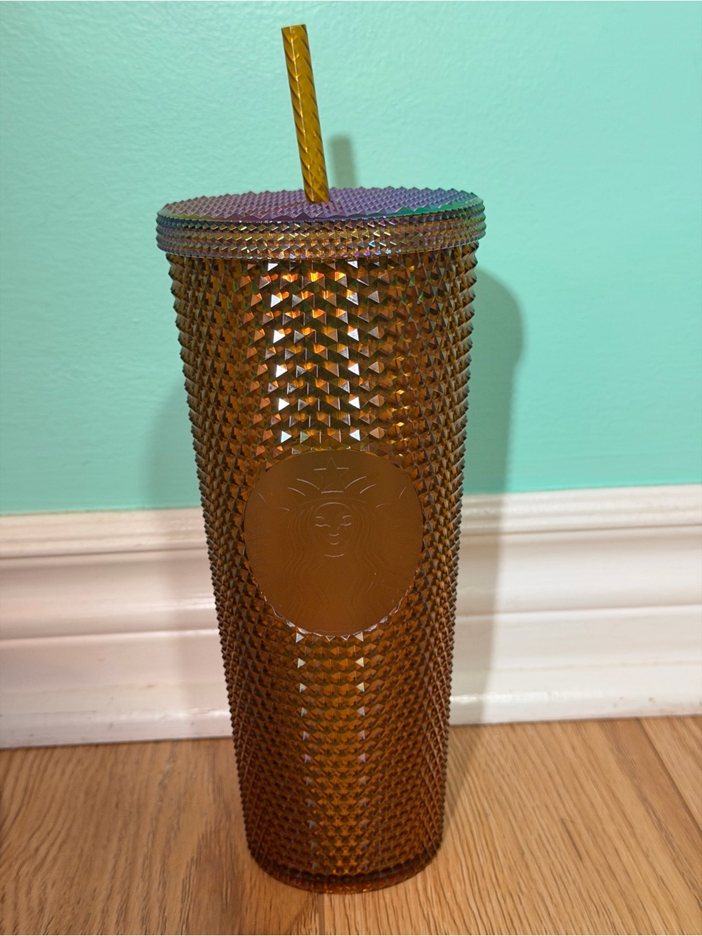 Starbucks Studded Tumbler Iridescent 24oz Venti 50th Anniversary Copper